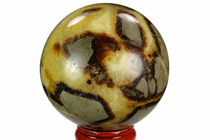 Polished Septarian Sphere - Madagascar #122907